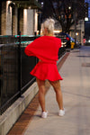 On The Run Red Crewneck and Skort Set