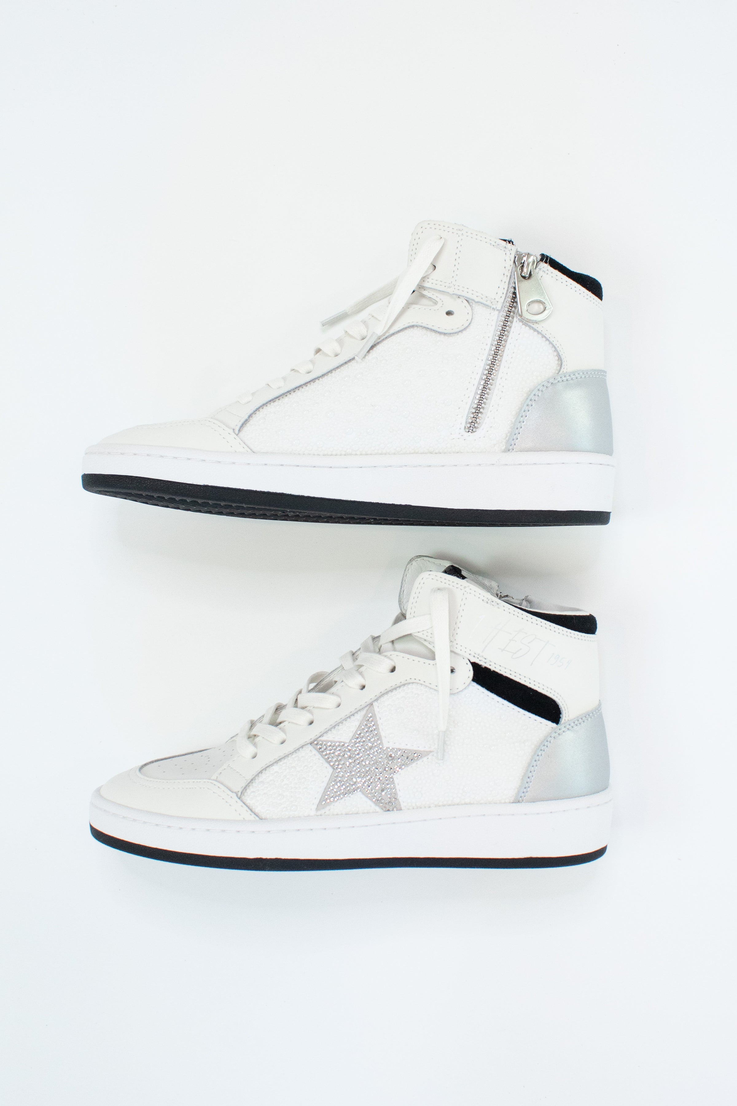 Dream Pearl and Rhinestone Vintage Havana High Top Sneaker
