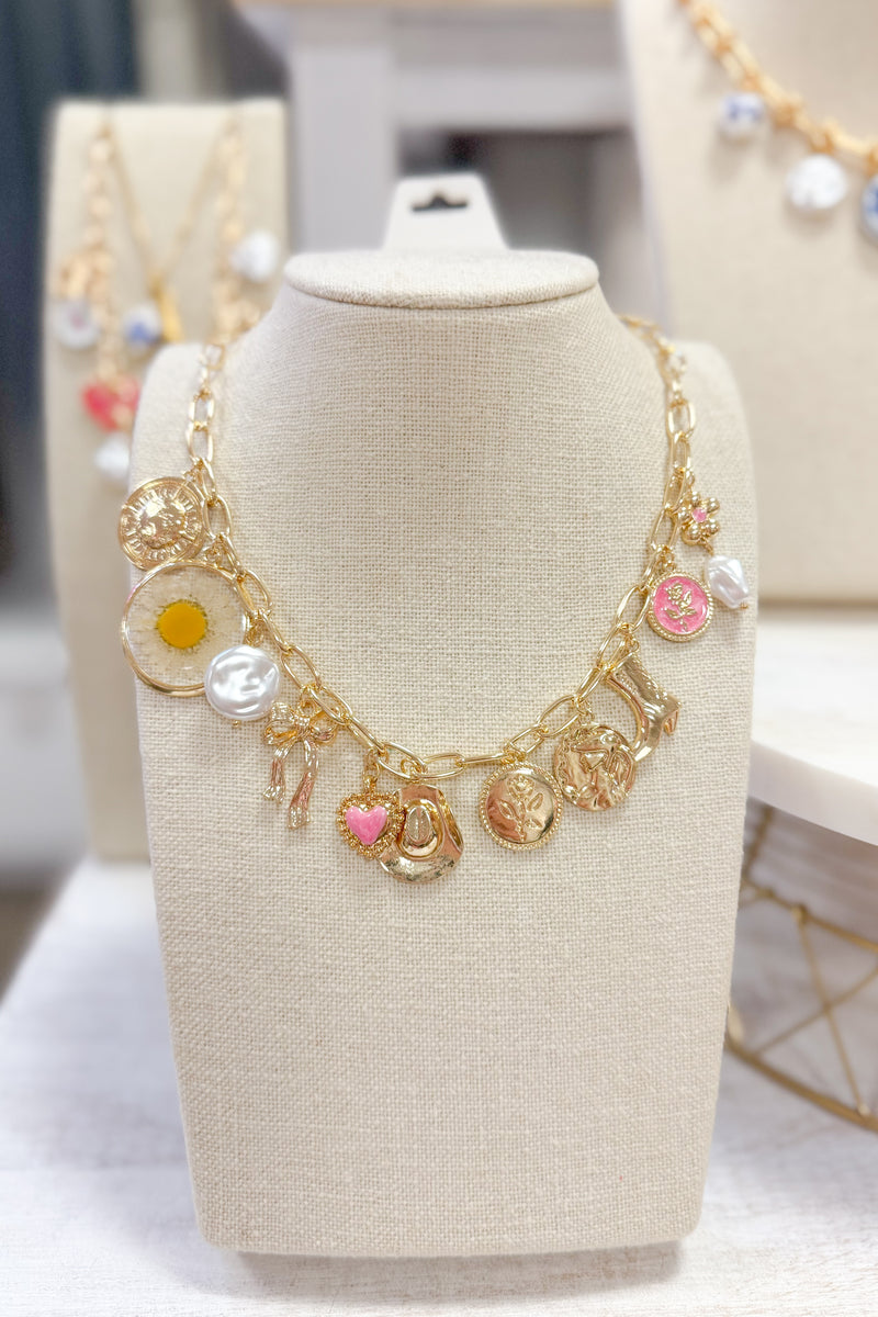Vegas Cowgirl Charm Necklace