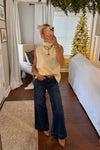 Jesse High Rise Dark Wash Wide Leg Jeans