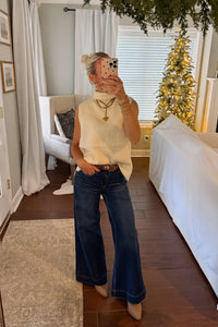 Jesse High Rise Dark Wash Wide Leg Jeans