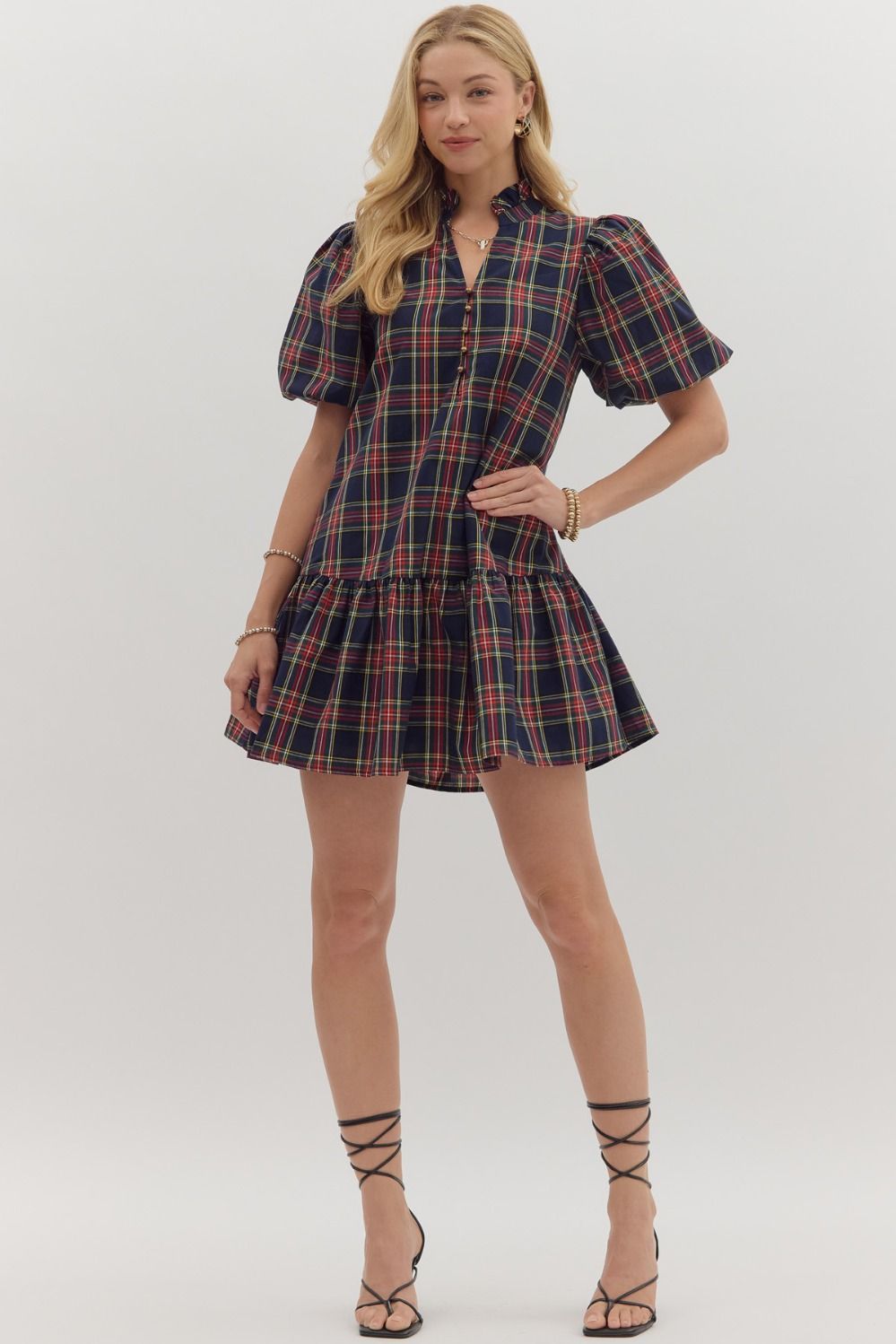 From casual to statement-making, shop boutique mini dresses for every vibe. Flattering fits and trend-forward details. Plaid holiday 2025 mini dress