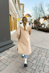 Mocha Longline Jacket With Built In Hoodie