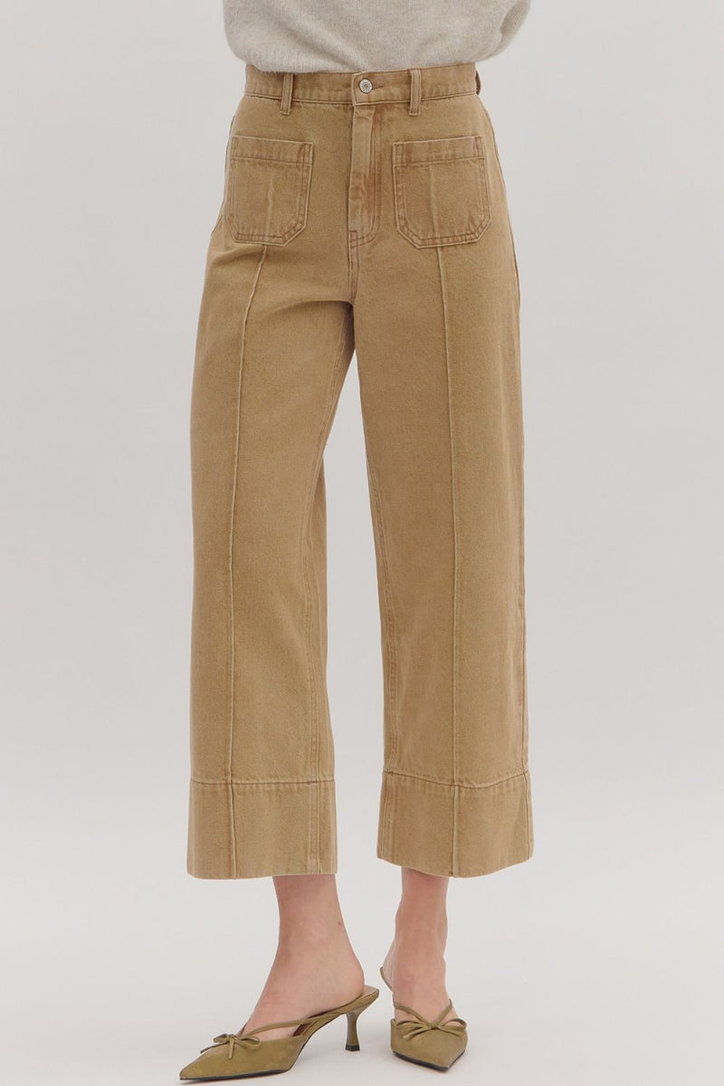 Rust Front Pocket Straight Leg Jeans