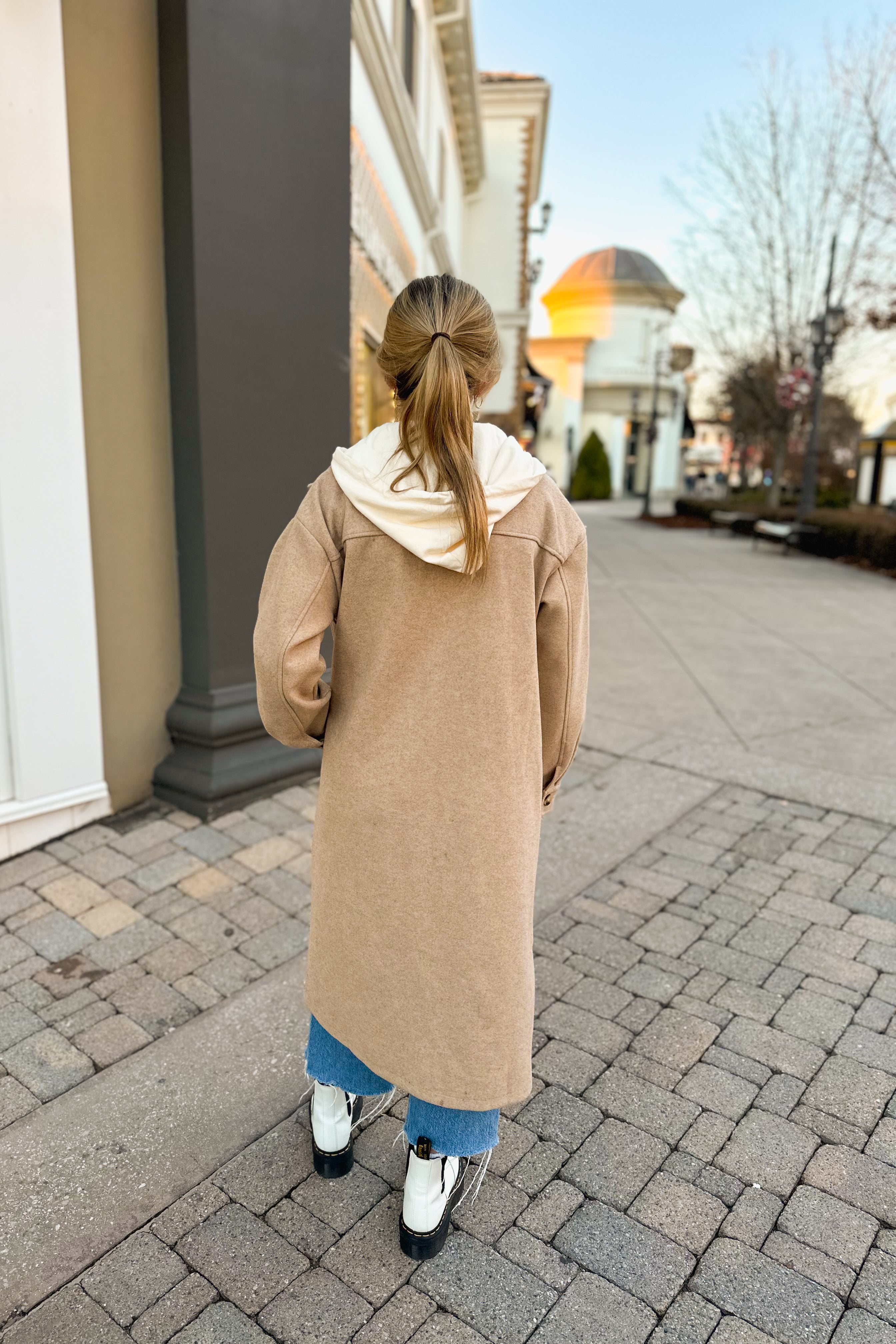 Longline Jacket With Built In Hoodie - Kendry Collection Boutique