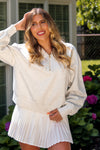 Heather Gray Half Zip Scuba Sweatshirt