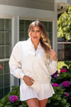 Heather Gray Half Zip Scuba Sweatshirt