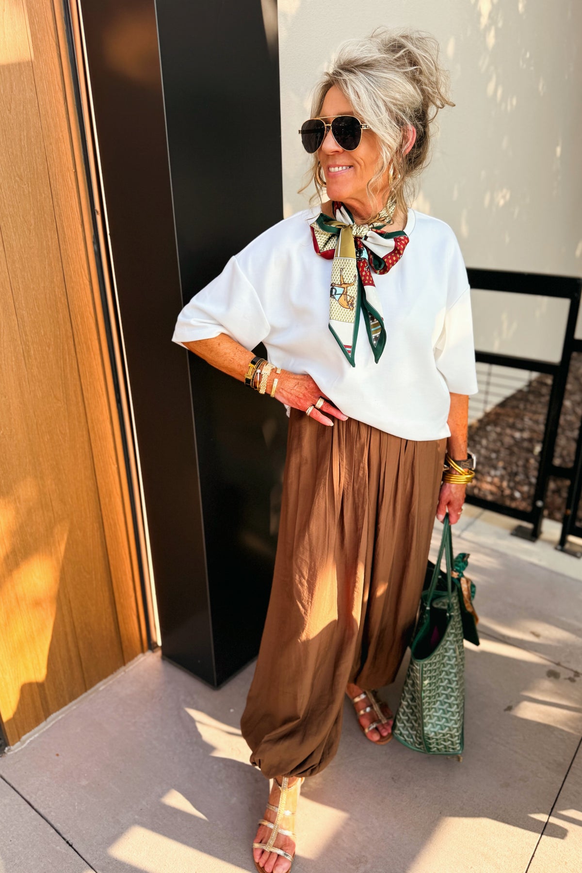 Brown Balloon Pants