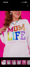 Colorful Mom Life Patch Sweatshirt