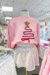 Pink Sparkly Christmas Tree Sweater