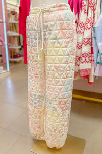 Floral Quilted Sweatpants