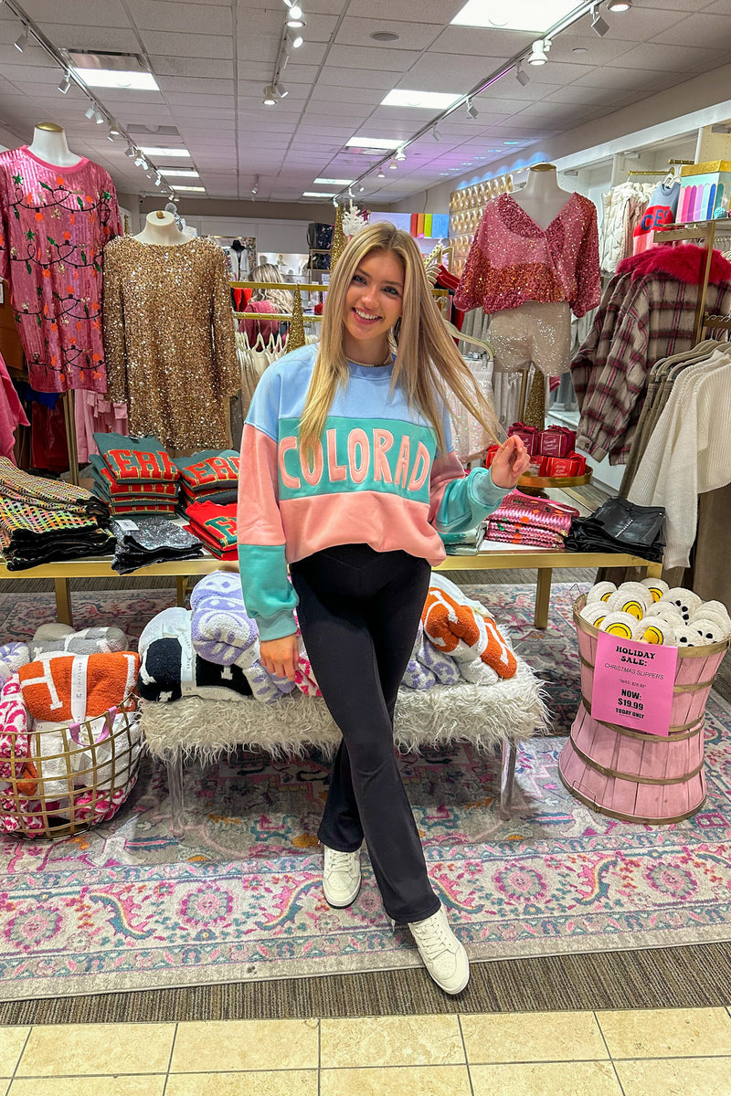 Colorado Color Block Oversized Sweater