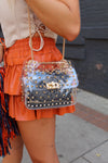 Chloe Studded Clear Crossbody Purse