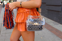 Chloe Studded Clear Crossbody Purse