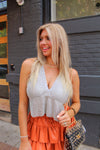 Silver Rhinestone Halter Neck Top