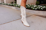 Zane White Rhinestone Cowgirl Boots