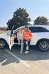Orange Ghost Sequin Patch Sweatshirt