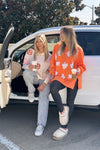 Orange Ghost Sequin Patch Sweatshirt