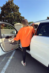 Orange Ghost Sequin Patch Sweatshirt