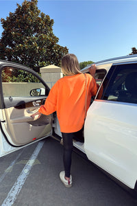 Orange Ghost Sequin Patch Sweatshirt