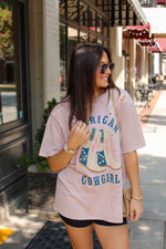 Pink Rose American Cowgirl Graphic Tee