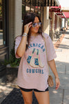 Pink Rose American Cowgirl Graphic Tee