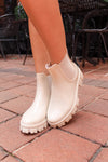 Cream Chelsea Booties