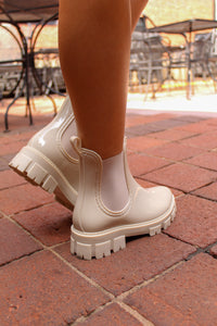 Cream Chelsea Booties