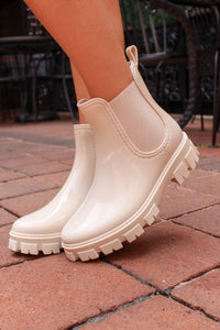 Cream Chelsea Booties