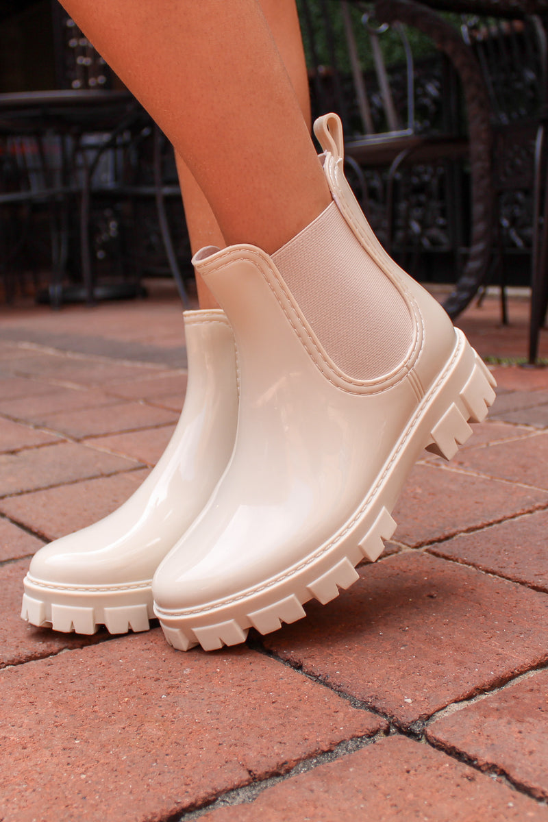 Cream Chelsea Booties