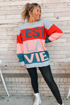 C'est La Vie Striped Sweater