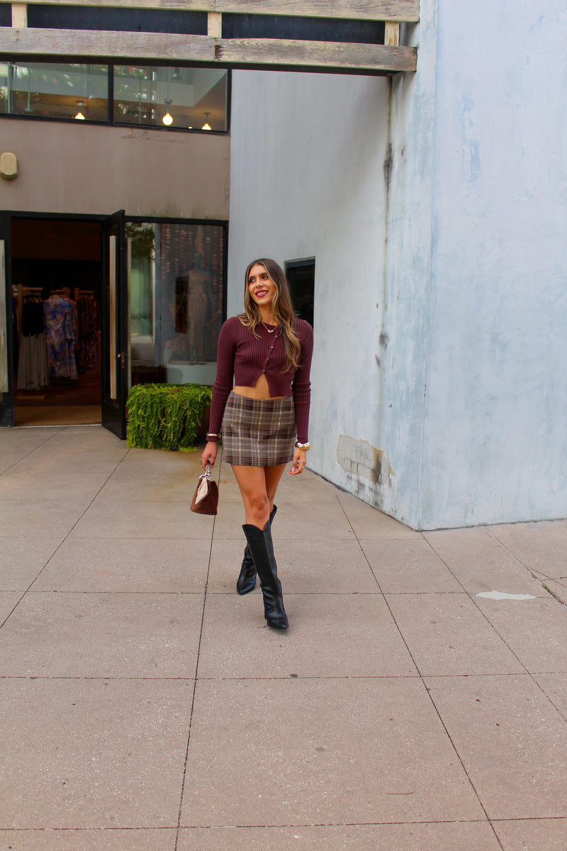Asymmetrical Button Knit Top