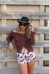 Cow Print Shorts