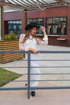 Ivory Lace Overlay Long Sleeve Maxi Dress