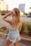 Light Tan Ribbed Basic Tank Top