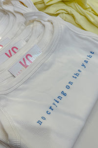 No Crying On The Yacht Embroidered Tank