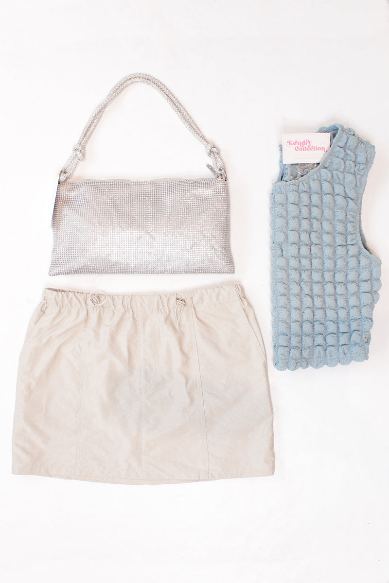 Taupe Cargo Skirt