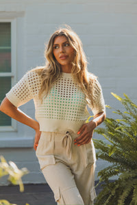 Ivory Crochet Crop Top