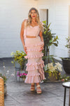 See You In Mykonos Ruffle Maxi Skirt Set | Kendry Boutique