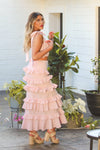 See You In Mykonos Ruffle Maxi Skirt Set | Kendry Boutique