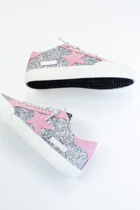 Ilana Silver Glitter Vintage Havana Low Top Sneaker