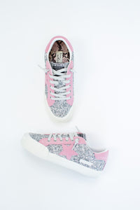 Ilana Silver Glitter Vintage Havana Low Top Sneaker