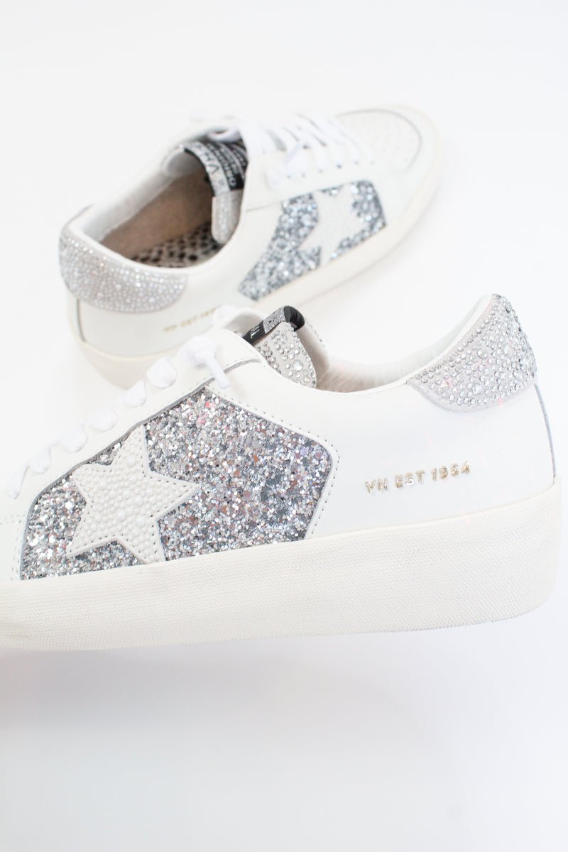 Georgette Silver Glitter Vintage Havana Low Top Sneaker
