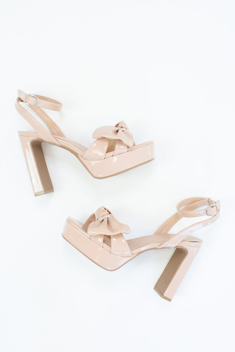 Harmonic Nude Bow Heels