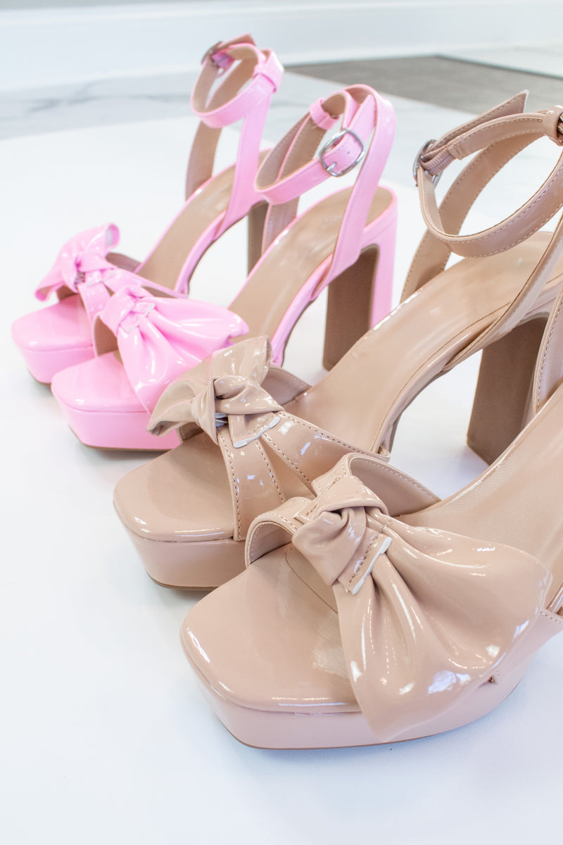 Harmonic Pink Bow Heels