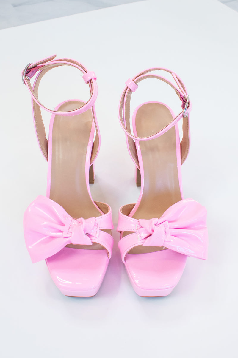 Harmonic Pink Bow Heels