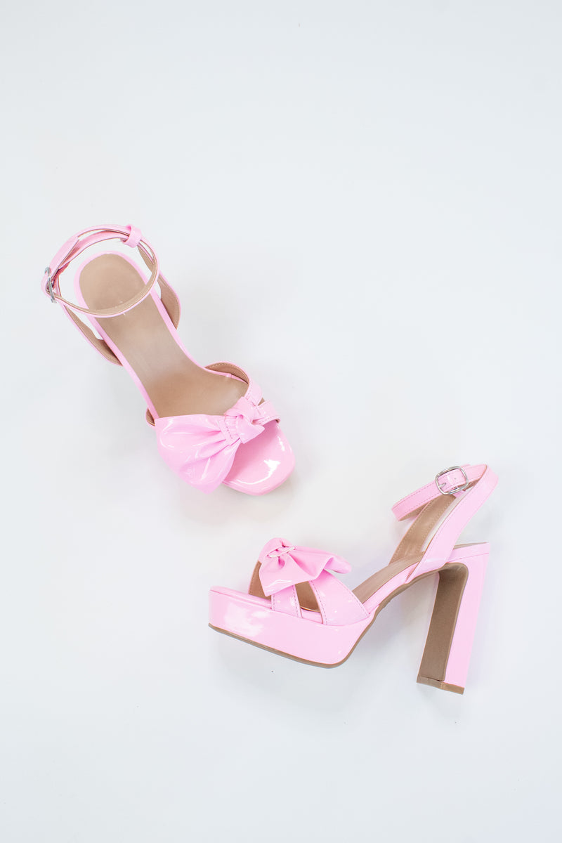 Harmonic Pink Bow Heels