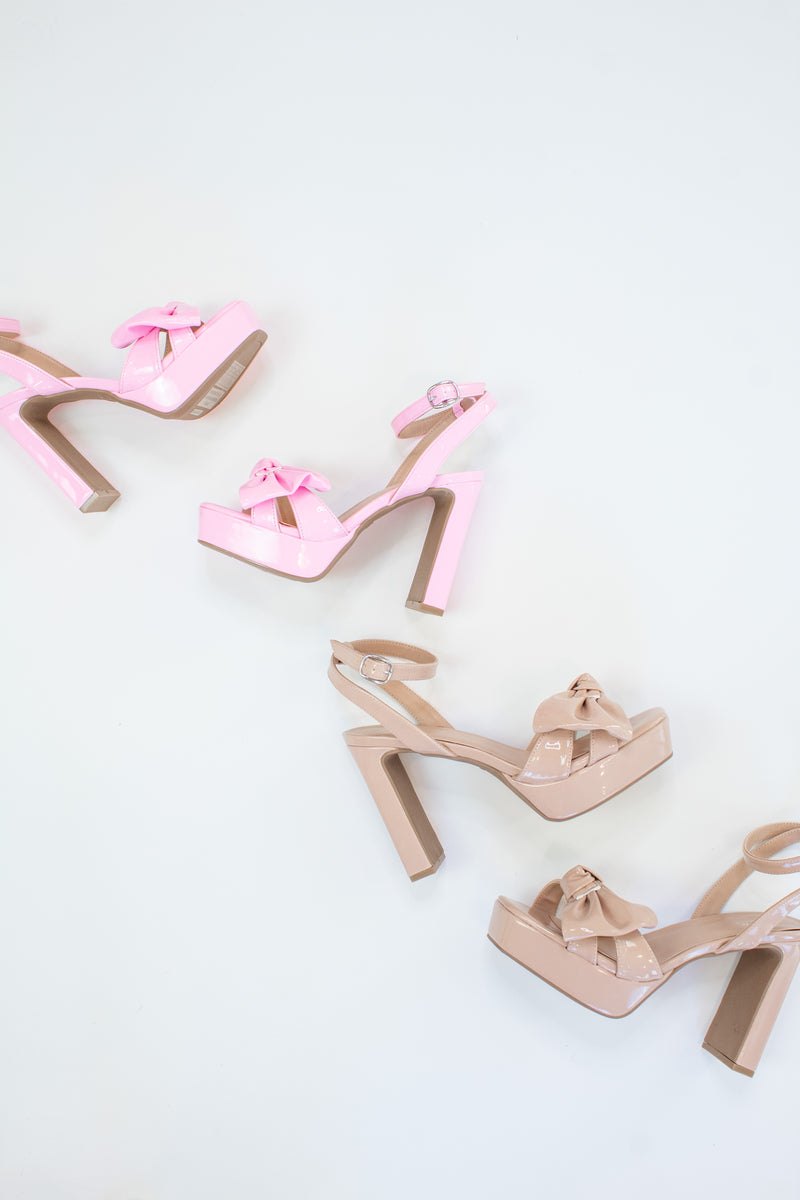 Harmonic Pink Bow Heels