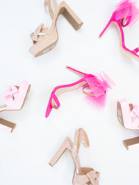 Harmonic Pink Bow Heels