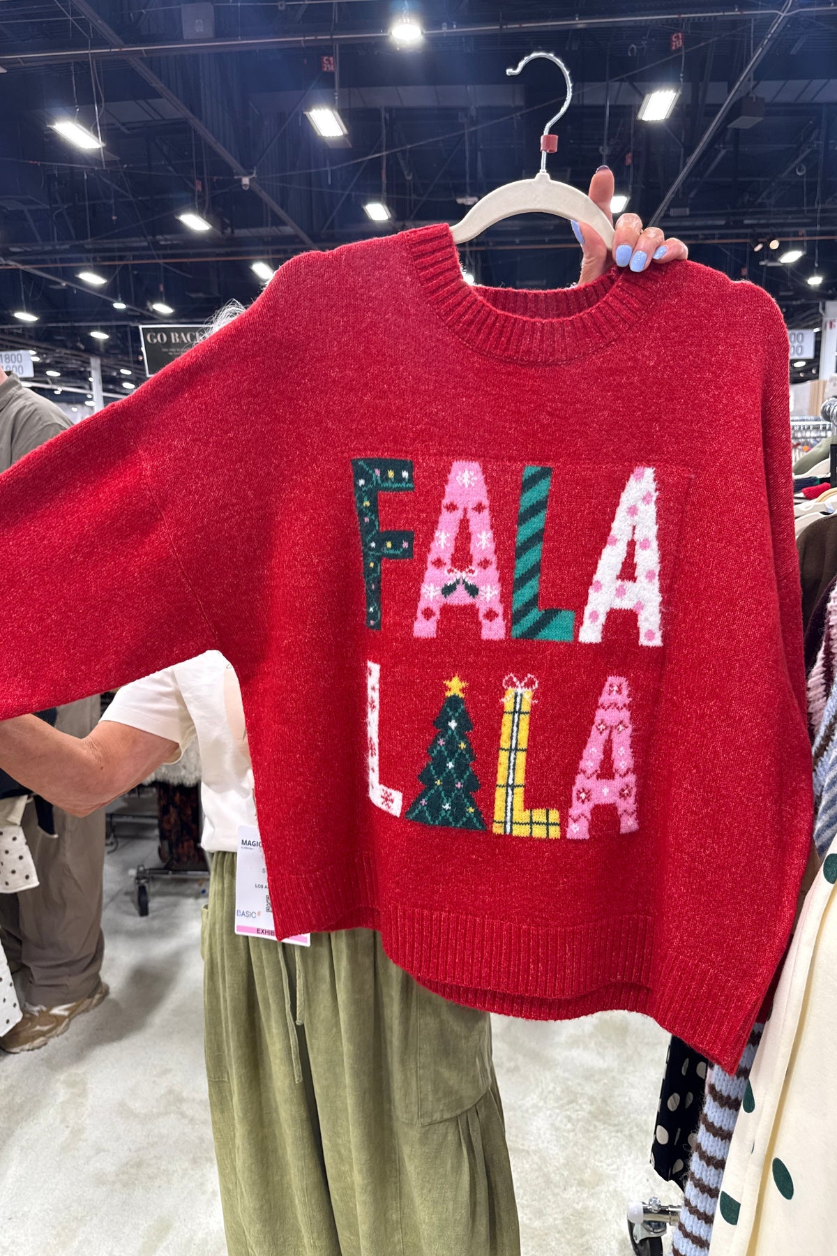 Red Fa La La Holiday Sweater